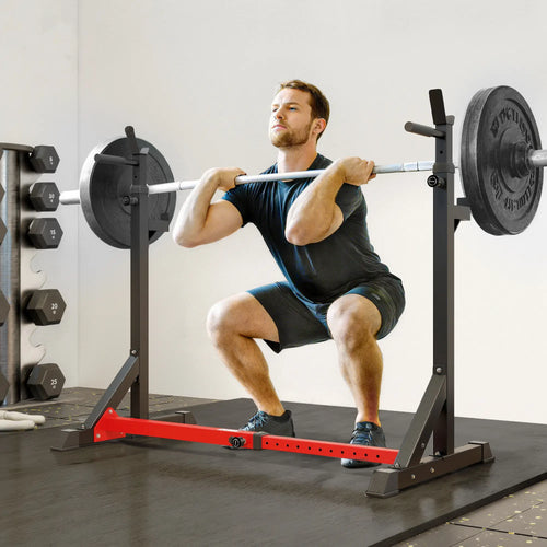 Adjustable Steel Barbell Squat Rack, Bench Press