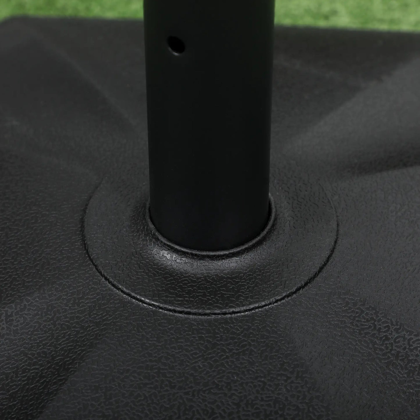 48lbs Concrete Umbrella Base, Outdoor Stand for Lawn, Deck, Garden, Black Umbrella Bases at Gallery Canada