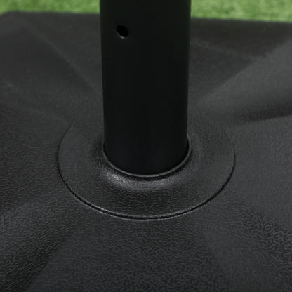 48lbs Concrete Umbrella Base, Outdoor Stand for Lawn, Deck, Garden, Black Umbrella Bases at Gallery Canada