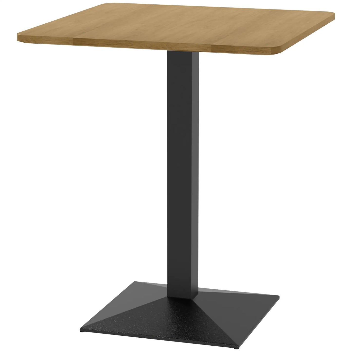 28" Square Dining Table, Modern Steel Base, Dark Brown Bar Tables & Dining Tables Dark Brown, Black at Gallery Canada