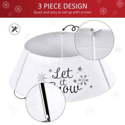 Metal Christmas Tree Collar, 26 Inch, Holiday Decoration, White Christmas Trees at Gallery Canada