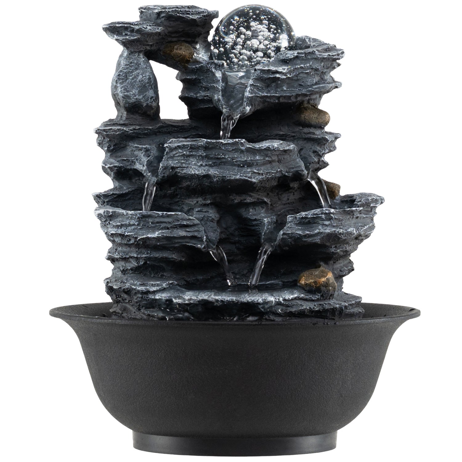 Tabletop Fountain, Rolling Crystal Ball, Color-Changing LED, Black Decorative Accessories at Gallery Canada