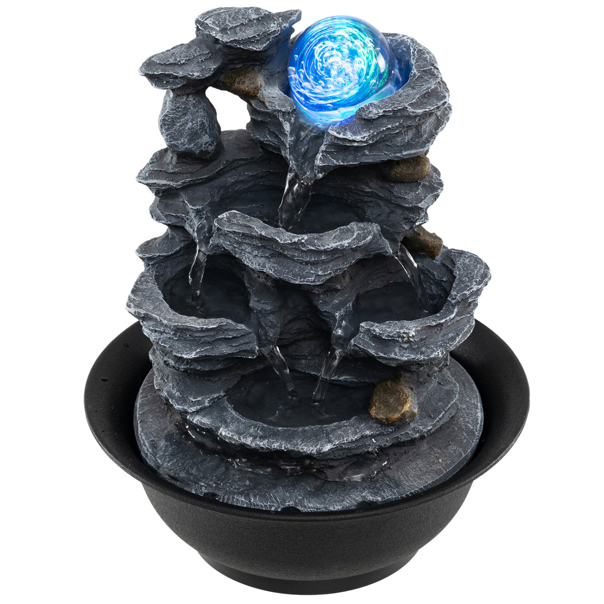 Tabletop Fountain, Rolling Crystal Ball, Color-Changing LED, Black Decorative Accessories at Gallery Canada