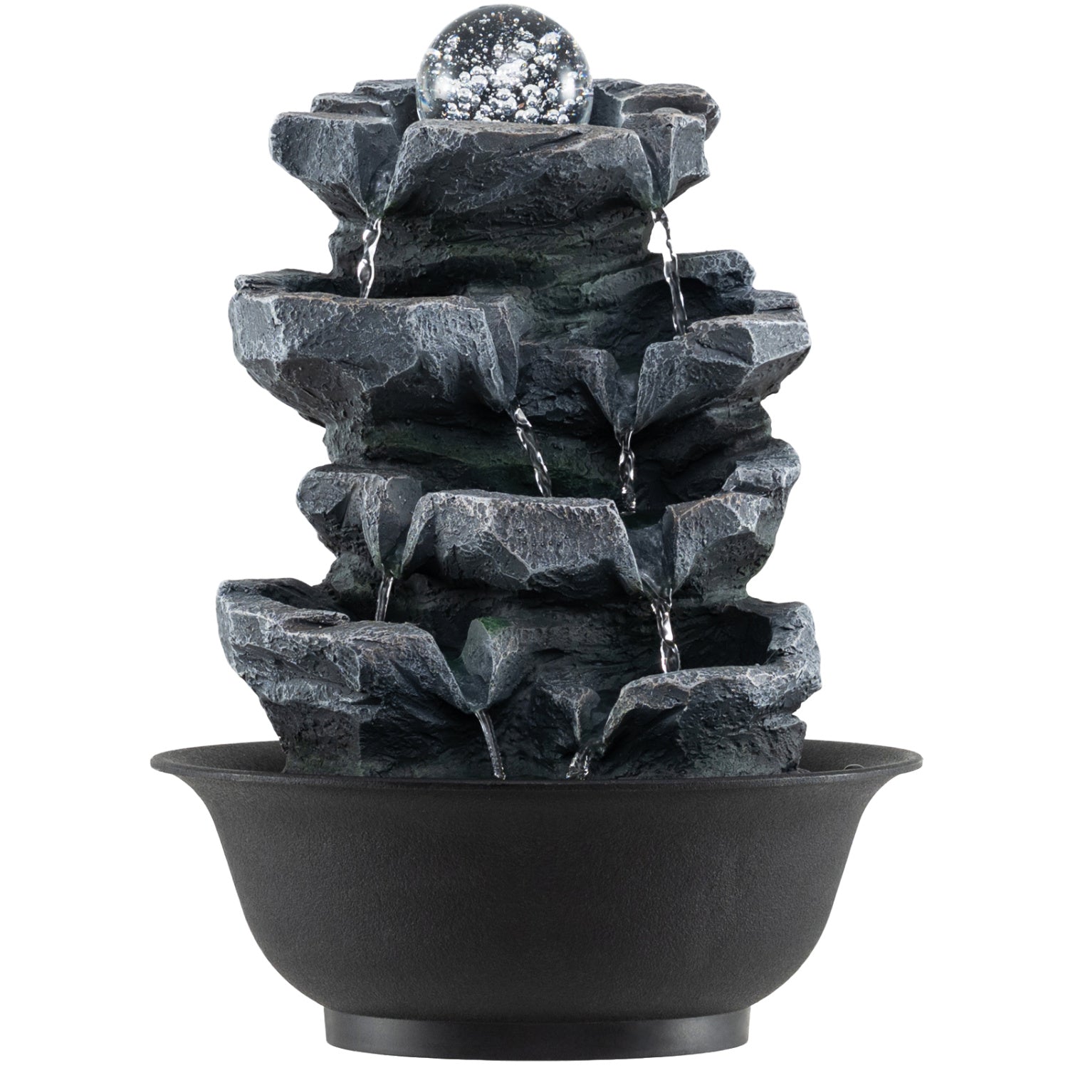 Tabletop Fountain with Crystal Ball & LED Light, Black Decorative Accessories at Gallery Canada