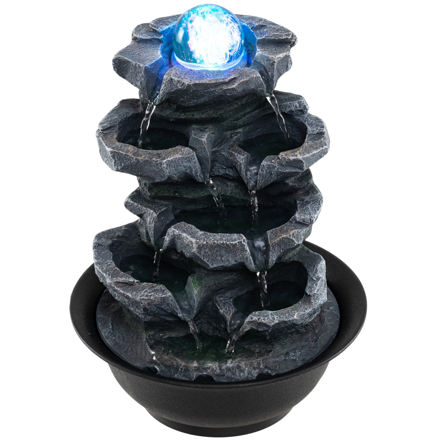Tabletop Fountain with Crystal Ball & LED Light, Black Decorative Accessories at Gallery Canada