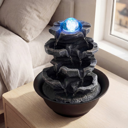Tabletop Fountain with Crystal Ball & LED Light, Black Decorative Accessories at Gallery Canada