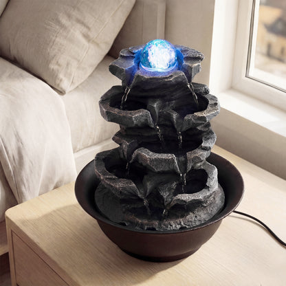 Tabletop Fountain with Crystal Ball & LED Light, Black Decorative Accessories at Gallery Canada