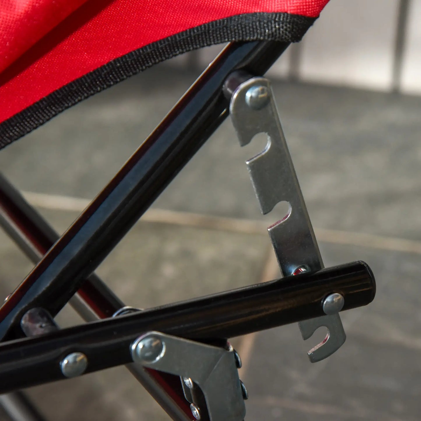 Adjustable Outdoor Lounge Chair, Folding Chaise with Face Hole, Red Lounger Chairs at Gallery Canada