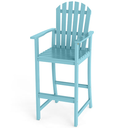 Tall Adirondack Chair With Armrests And Footrest, Turquoise Adirondack Chairs at Gallery Canada