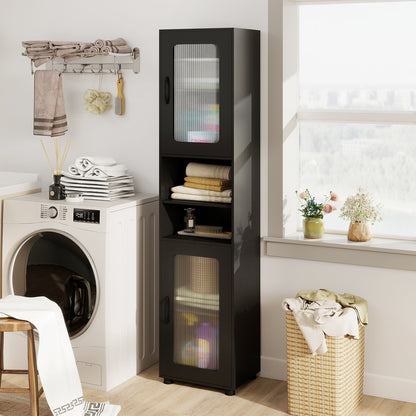 Tall Bathroom Storage Cabinet 67 In, Black Floor Cabinets at Gallery Canada