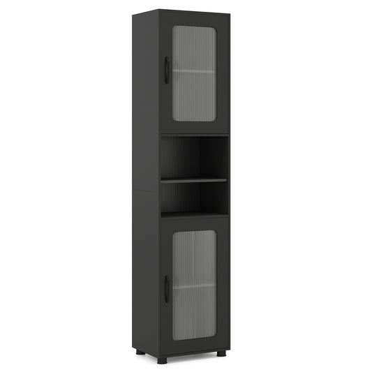 Tall Bathroom Storage Cabinet 67 In, Black Floor Cabinets Black at Gallery Canada