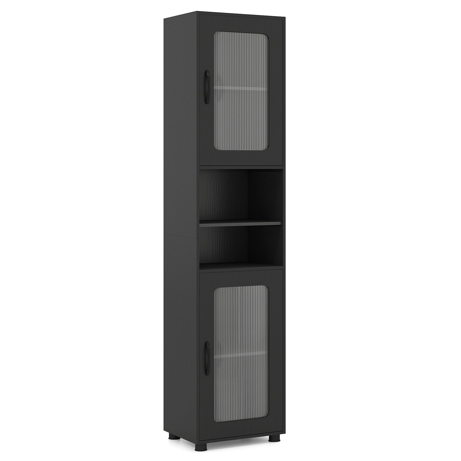 Tall Bathroom Storage Cabinet 67 In, Black Floor Cabinets at Gallery Canada
