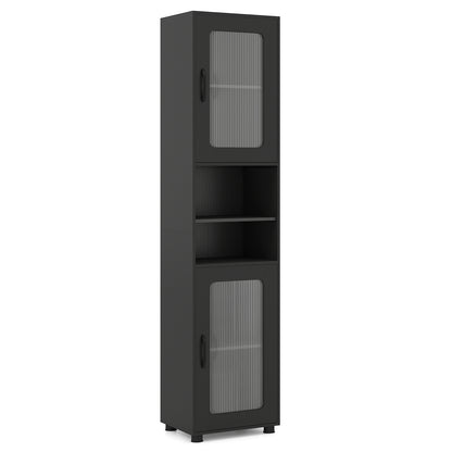 Tall Bathroom Storage Cabinet 67 In, Black Floor Cabinets at Gallery Canada