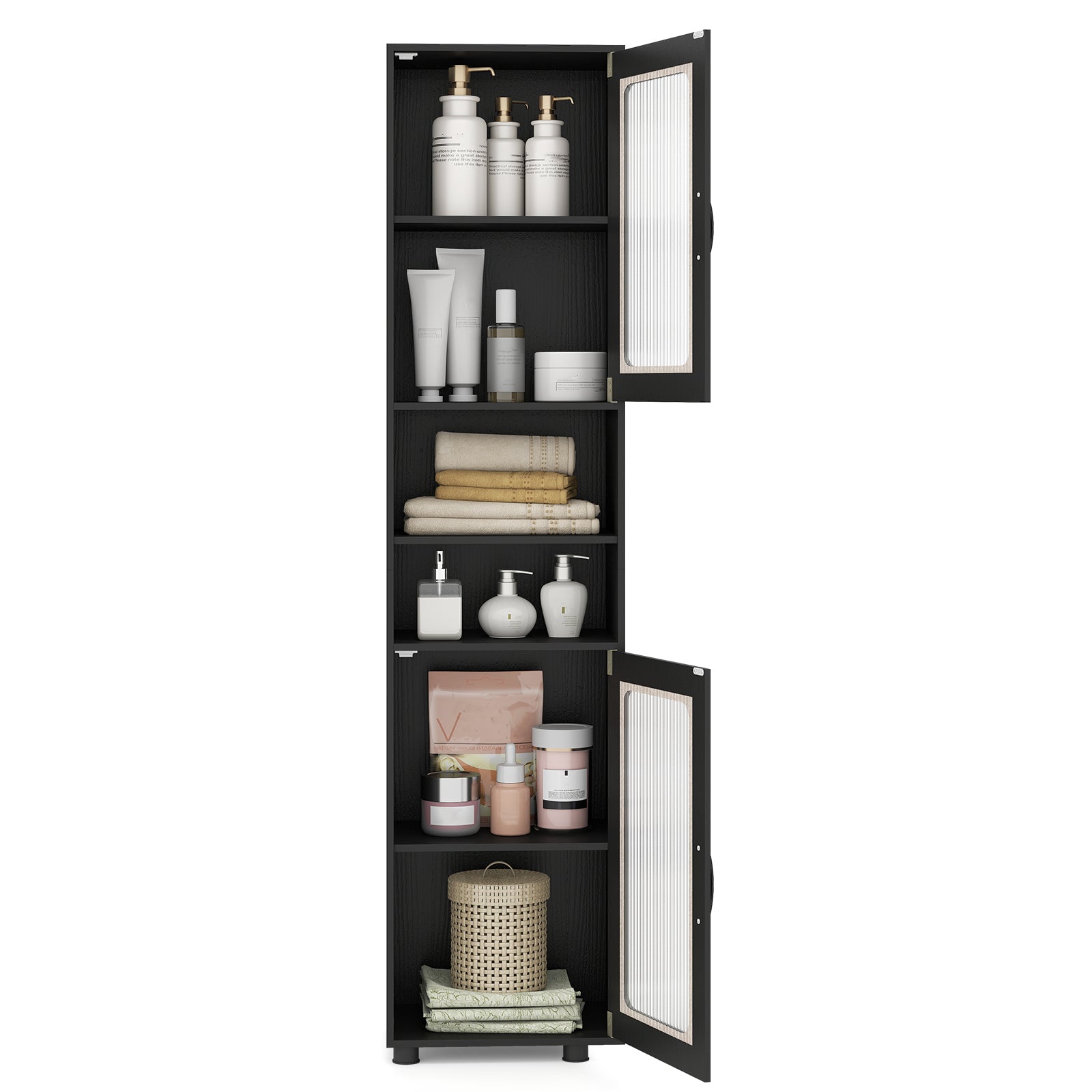 Tall Bathroom Storage Cabinet 67 In, Black Floor Cabinets at Gallery Canada