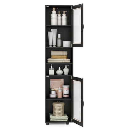 Tall Bathroom Storage Cabinet 67 In, Black Floor Cabinets at Gallery Canada