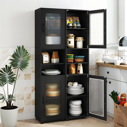 Tall Bathroom Storage Cabinet 67 In, Black Floor Cabinets at Gallery Canada