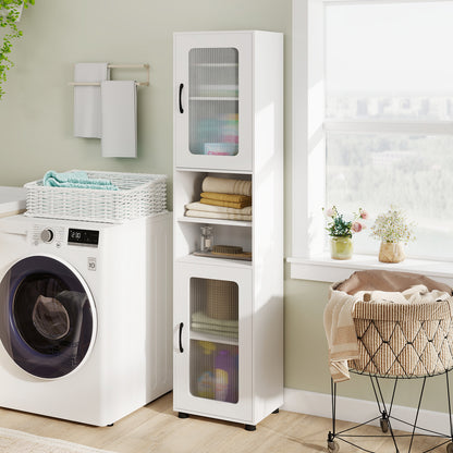 Tall Bathroom Storage Cabinet, 67 Inches, White Floor Cabinets at Gallery Canada