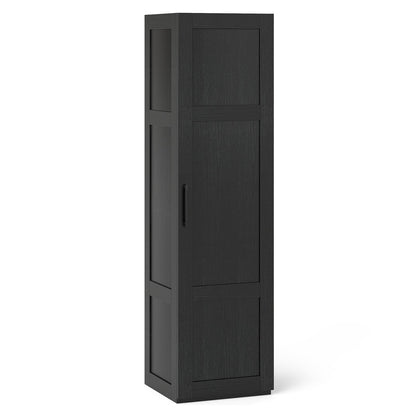 Tall Storage Cabinet with 4 Storage Shelves for Bathroom Living Room, Black Floor Cabinets Black at Gallery Canada