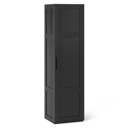 Tall Storage Cabinet with 4 Storage Shelves for Bathroom Living Room, Black Floor Cabinets Black at Gallery Canada