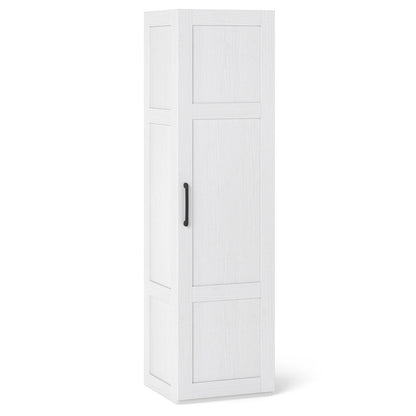 Tall Storage Cabinet with 4 Storage Shelves for Bathroom Living Room, White Floor Cabinets White at Gallery Canada