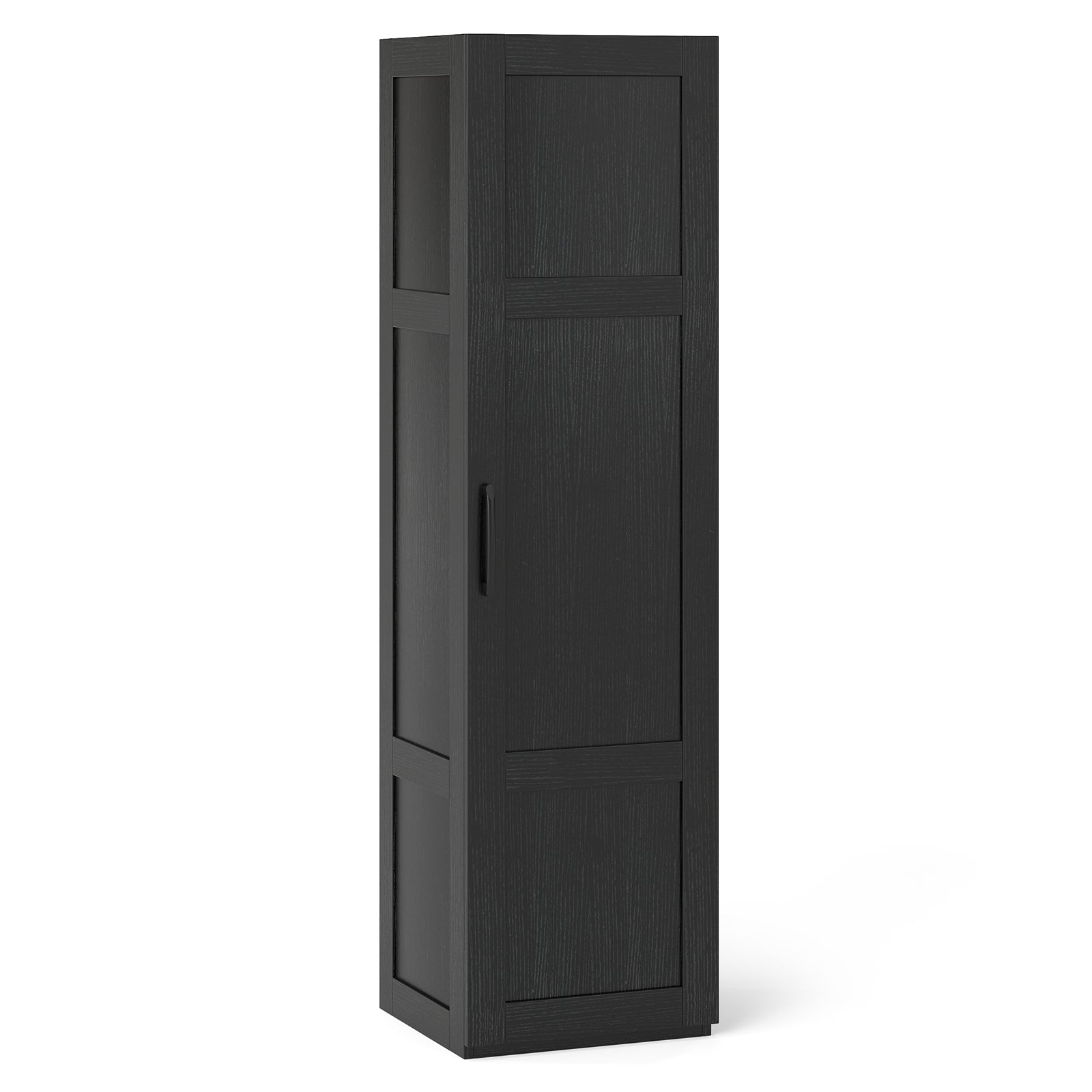 Tall Storage Cabinet, 4 Shelves, Bathroom Living Room, Black Floor Cabinets at Gallery Canada