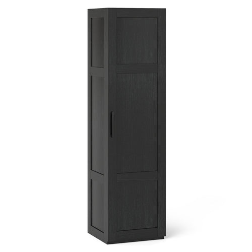 Tall Storage Cabinet, 4 Shelves, Bathroom Living Room, Black