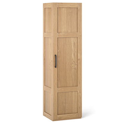 Tall Storage Cabinet, 4 Shelves, Natural