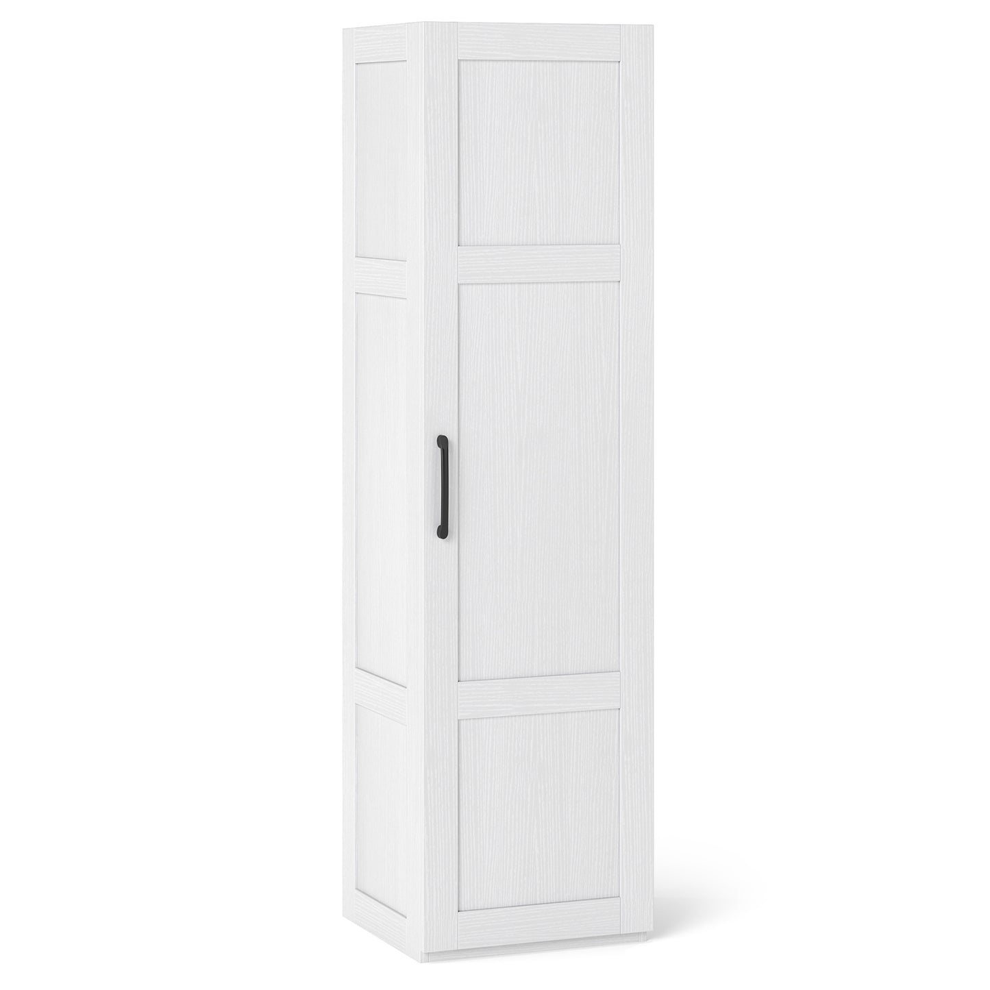 Tall Storage Cabinet, 4 Shelves, White Floor Cabinets White at Gallery Canada