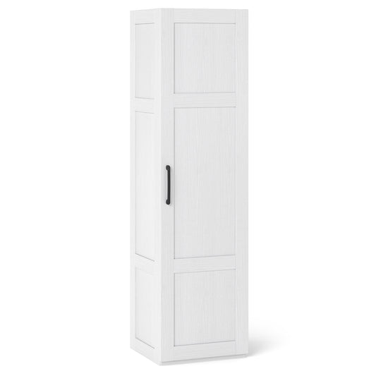 Tall Storage Cabinet, 4 Shelves, White Floor Cabinets White at Gallery Canada