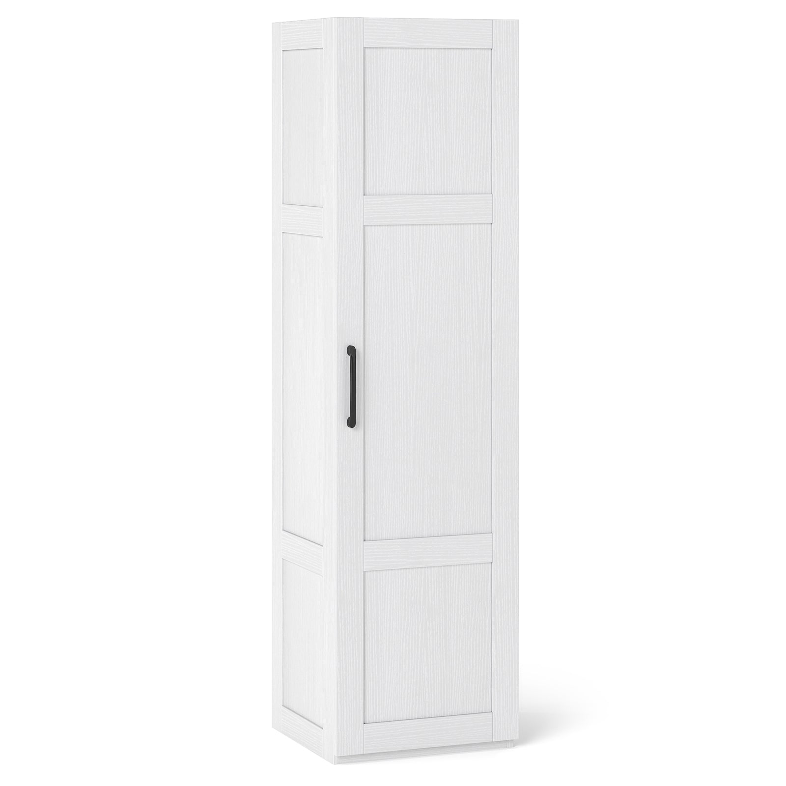 Tall Storage Cabinet, 4 Shelves, White Floor Cabinets at Gallery Canada