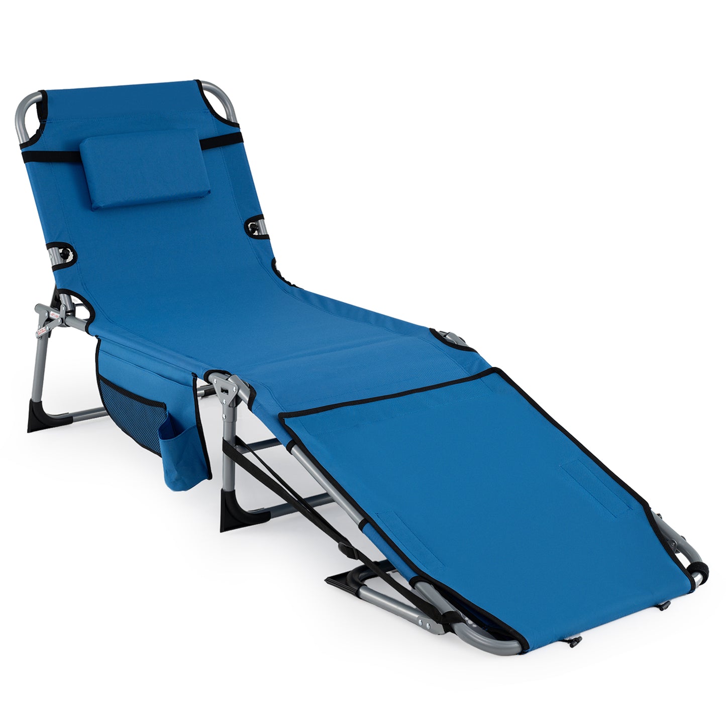 Portable Tanning Chair With Face Arm Holes, Blue Outdoor Chaise Lounges Blue at Gallery Canada