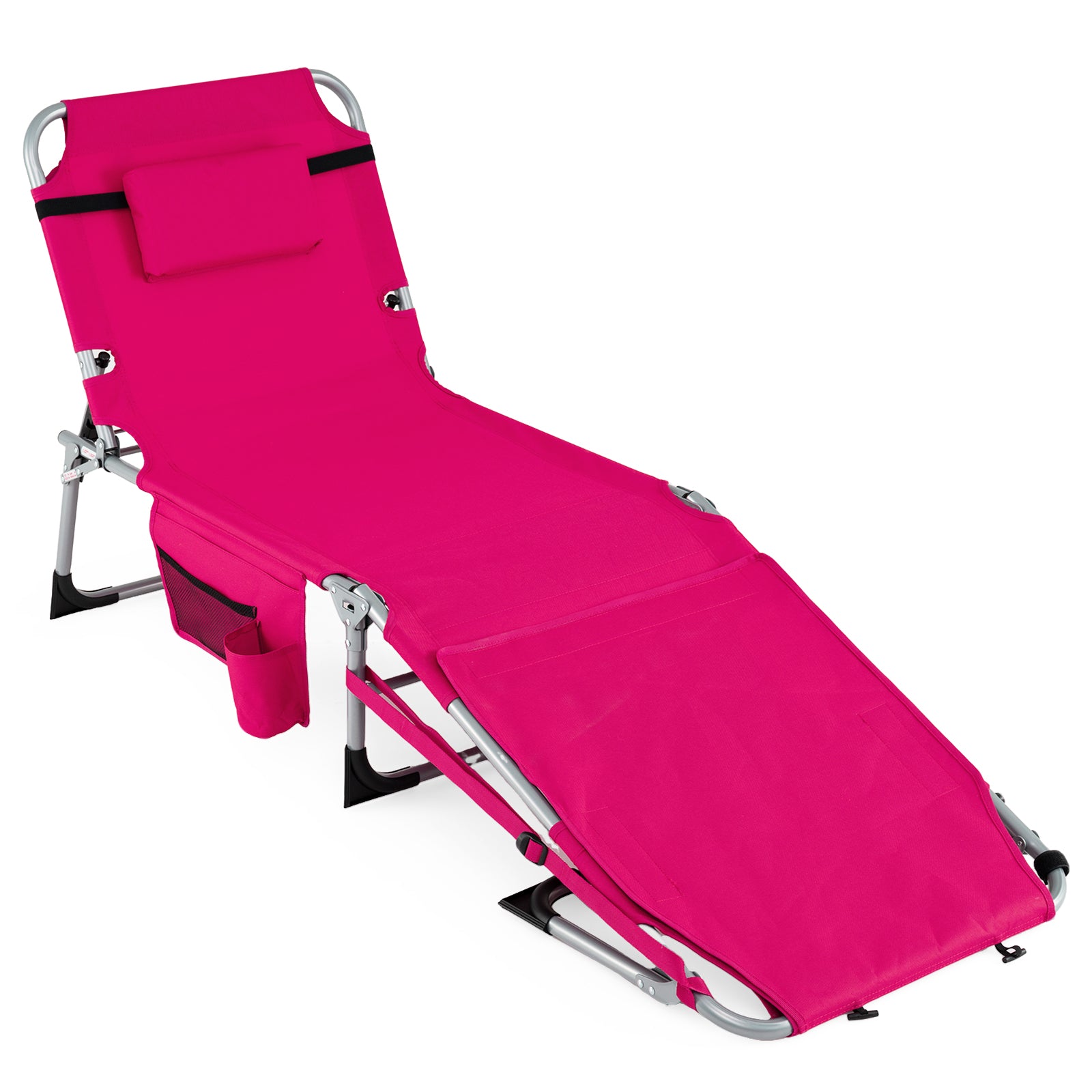 Portable Tanning Chair With Face Arm Holes, Pink Outdoor Chaise Lounges Pink at Gallery Canada