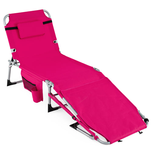 Portable Tanning Chair With Face Arm Holes, Pink
