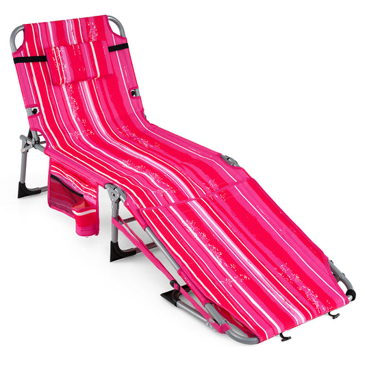 Portable Tanning Chair With Face Arm Holes Strip, Pink Beach & Lawn Chairs Options at Gallery Canada