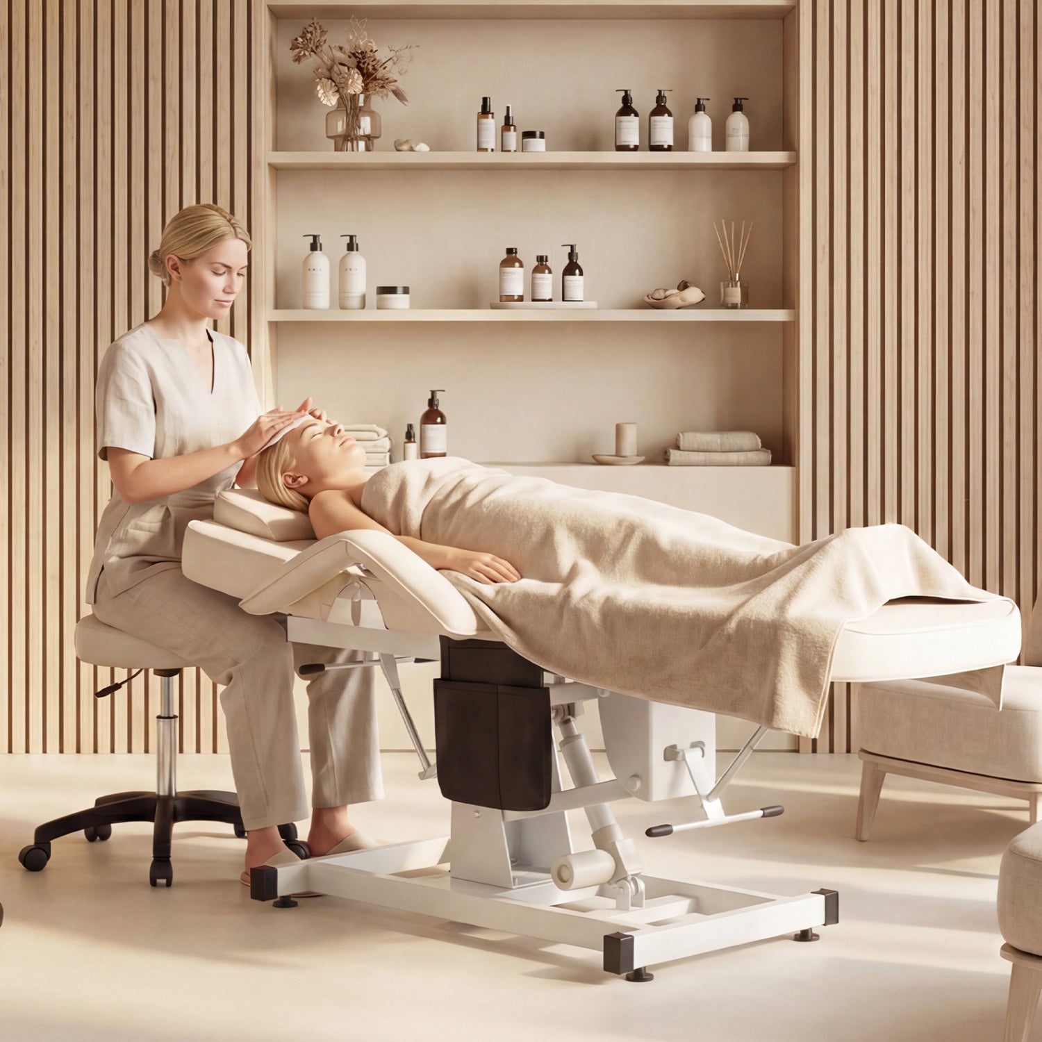 Tattoo Chair With Hydraulic Stool, White Spa & Salon at Gallery Canada
