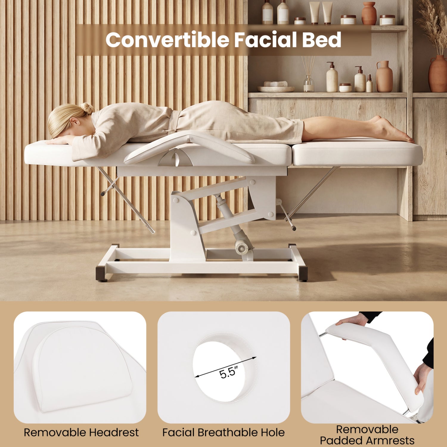 Tattoo Chair With Hydraulic Stool, White Spa & Salon at Gallery Canada