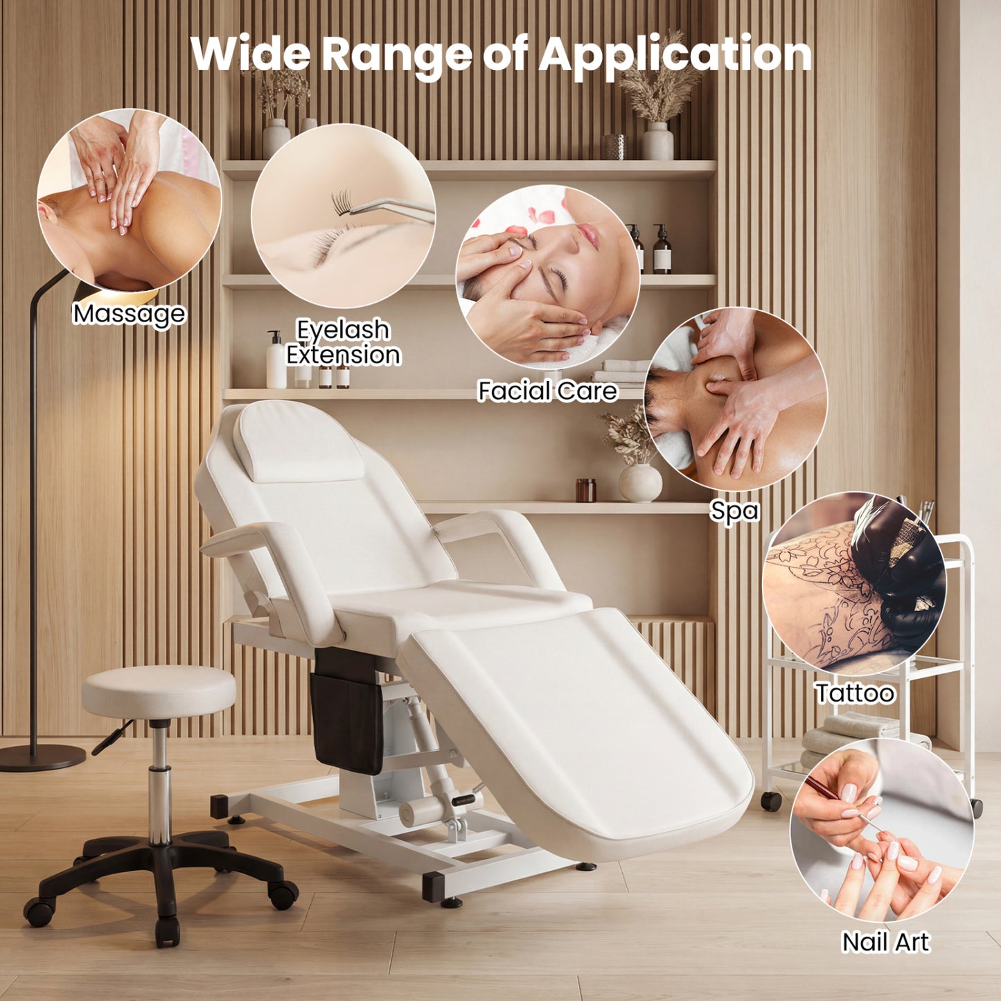 Tattoo Chair With Hydraulic Stool, White Spa & Salon at Gallery Canada