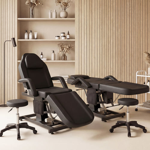 Hydraulic Tattoo Chair With Stool, Black