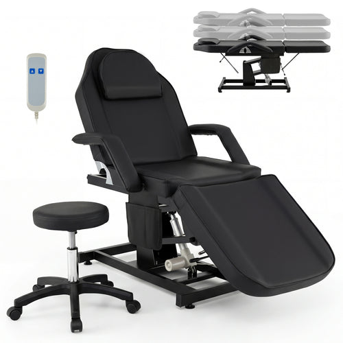 Hydraulic Tattoo Chair With Stool, Black