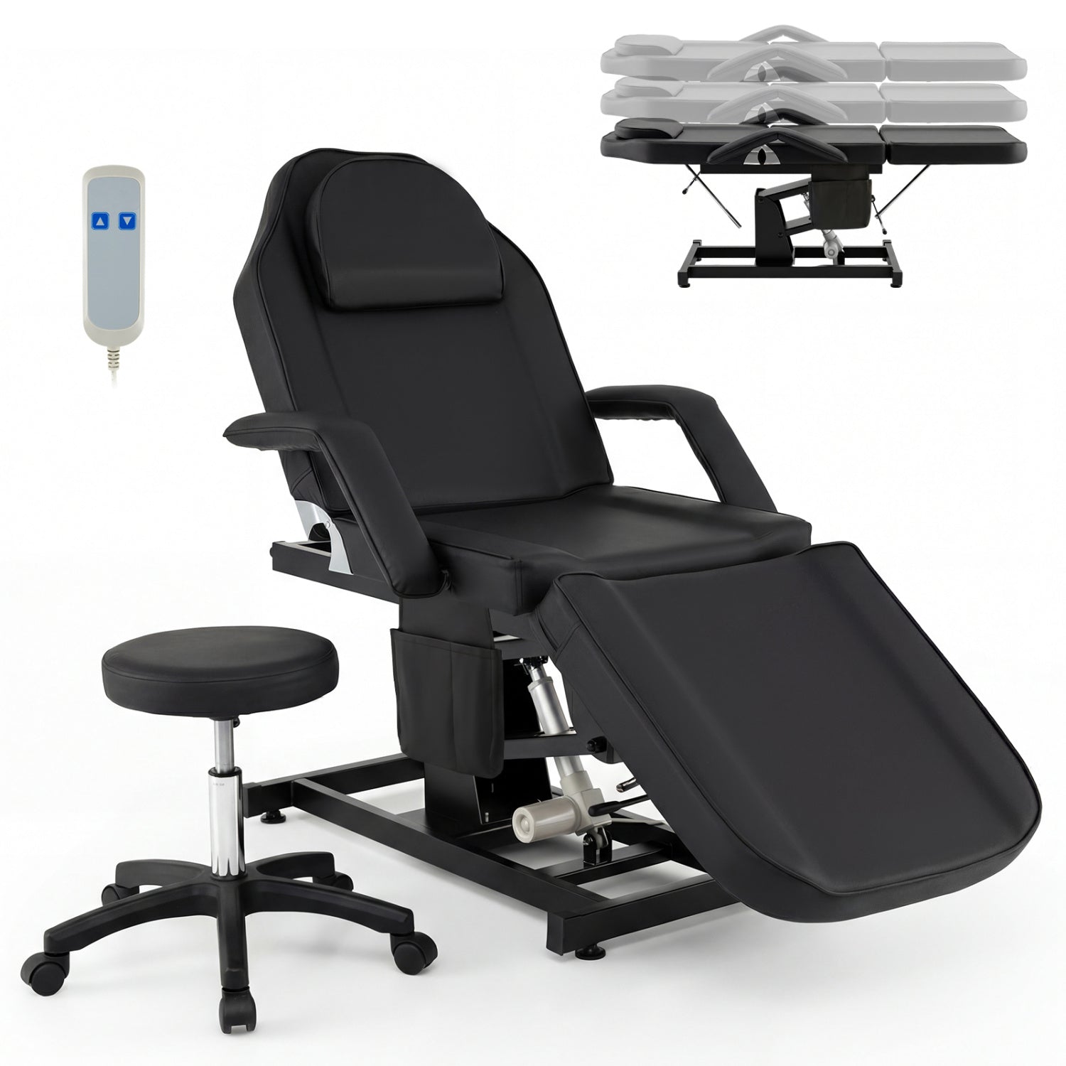 Hydraulic Tattoo Chair With Stool, Black Spa & Salon at Gallery Canada