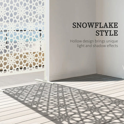 Metal Outdoor Privacy Screen, 36.2" x 17.7" x 78", White Side Awnings at Gallery Canada