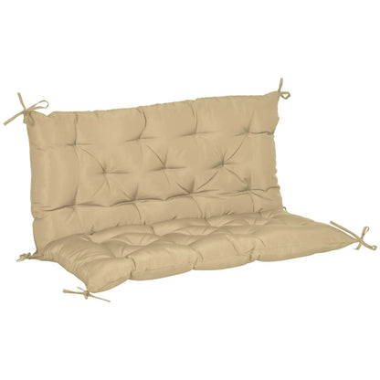2-Seater Garden Bench Cushion, Swing Chair Mat Replacement, 39.4"x38.6", Khaki Patio Chair Cushions at Gallery Canada