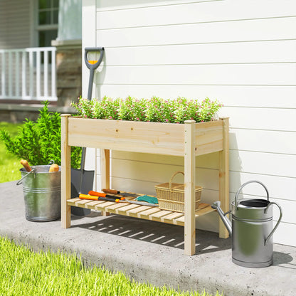 Elevated Planter Box With Legs, Storage Shelf, Raised Garden Bed, Natural Elevated Garden Beds at Gallery Canada