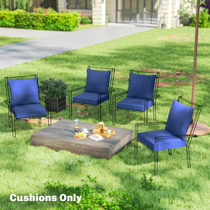 Outdoor Chair Cushions Set Of 4, 24" x 24", Navy Blue Patio Chair Cushions at Gallery Canada