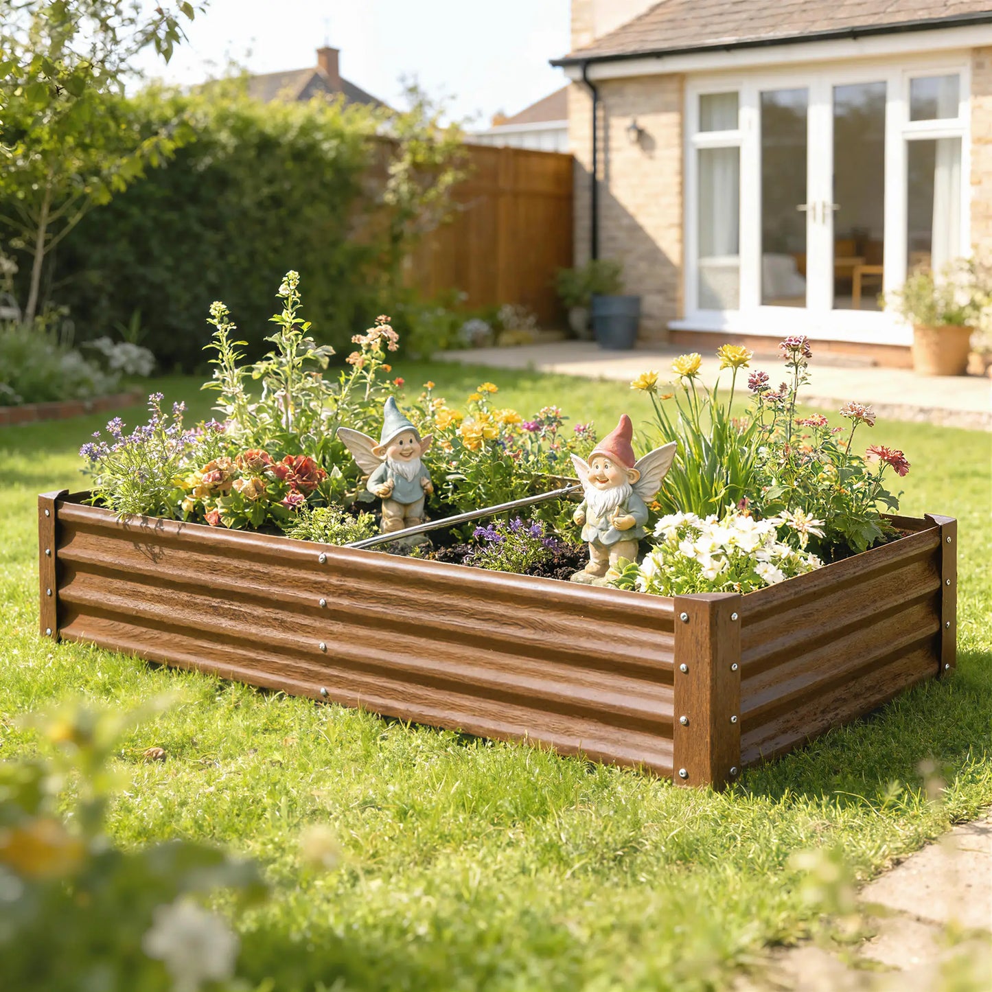 6 x 3 x 1ft Galvanized Raised Garden Bed, Reinforced Outdoor Planter Box Galvanized Planter Boxes at Gallery Canada