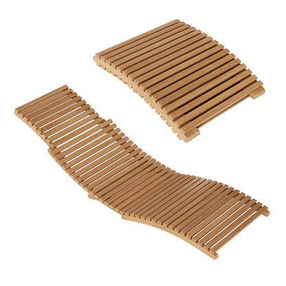 Teak Wood Patio Folding Chaise Lounge Chair with Slatted Seat-1 Outdoor Chaise Lounges Options at Gallery Canada