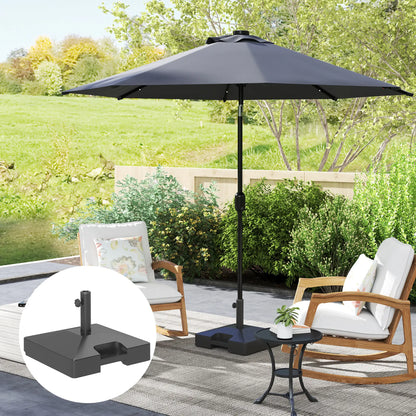 Heavy Duty Outdoor Umbrella Base with Wheels, Holds 73lbs, Black Umbrella Bases at Gallery Canada