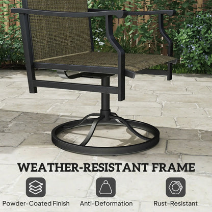 Swivel Rocker Outdoor Chair Set Of 2, High Back, Brown Bistro Sets at Gallery Canada