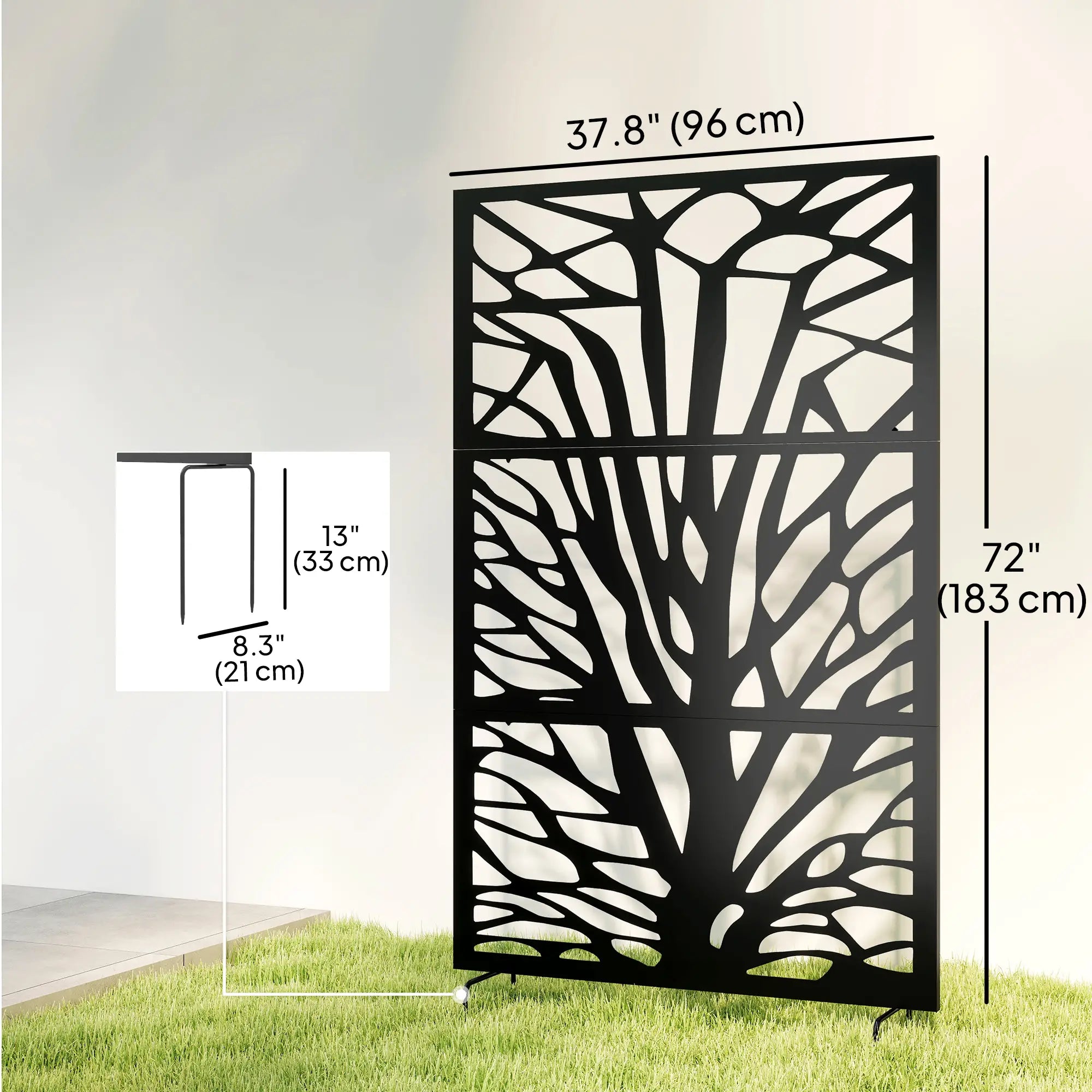 Metal Outdoor Privacy Screen, 72