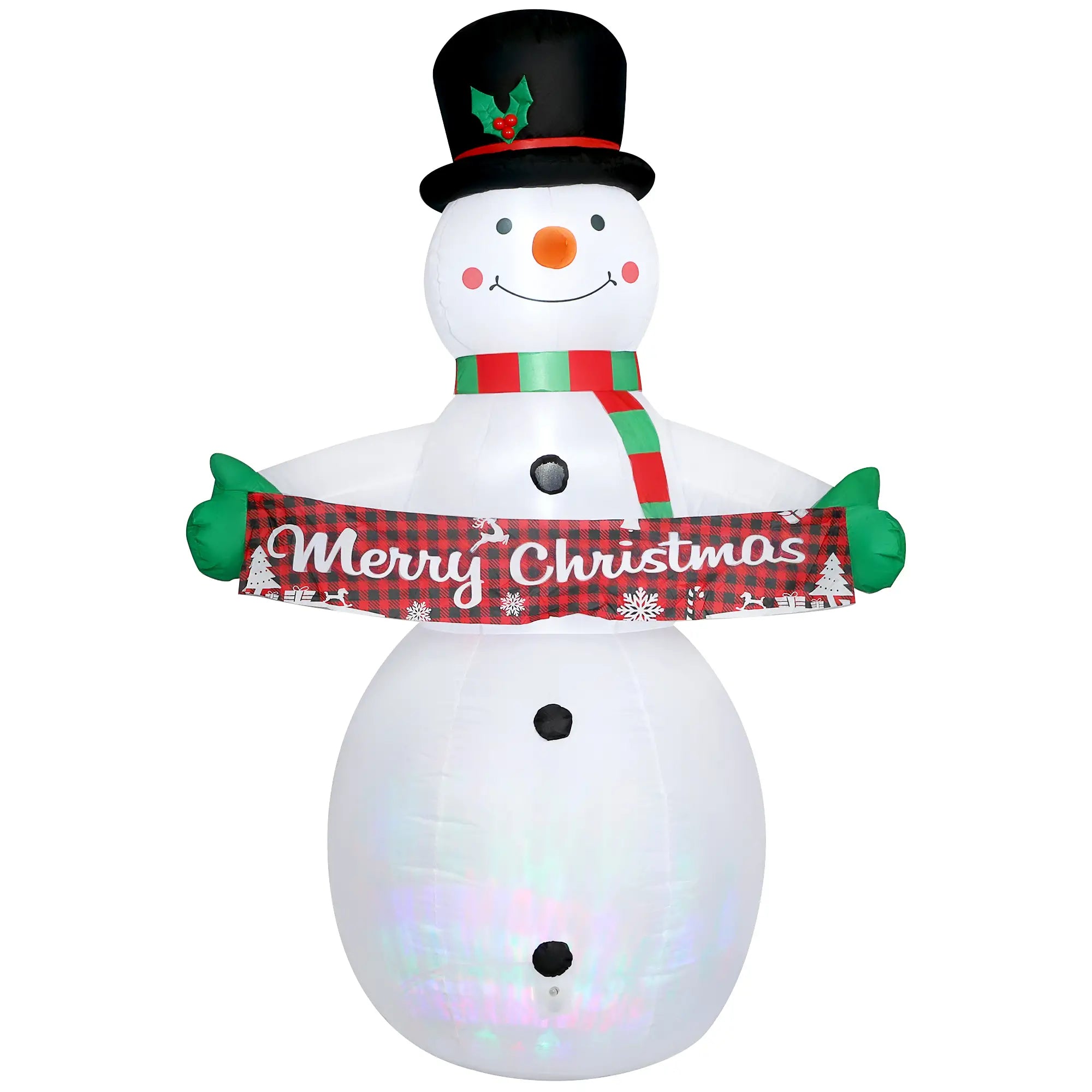 7FT Snowman Inflatable with Motion Music, LED Light Projector Christmas Inflatables at Gallery Canada